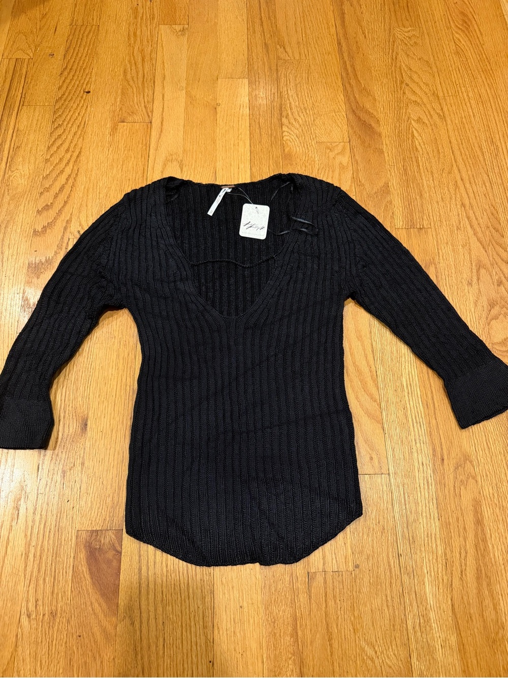 Free People Knitted V Neck Sweater